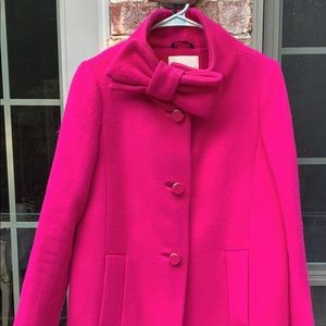 Kate Spade Pink Bow Coat Size 4